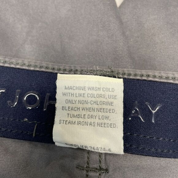 NWT St. John's Bay Men Flat Front Chino Shorts Size 48 Tall Gray B371 -23 - Picture 11 of 16